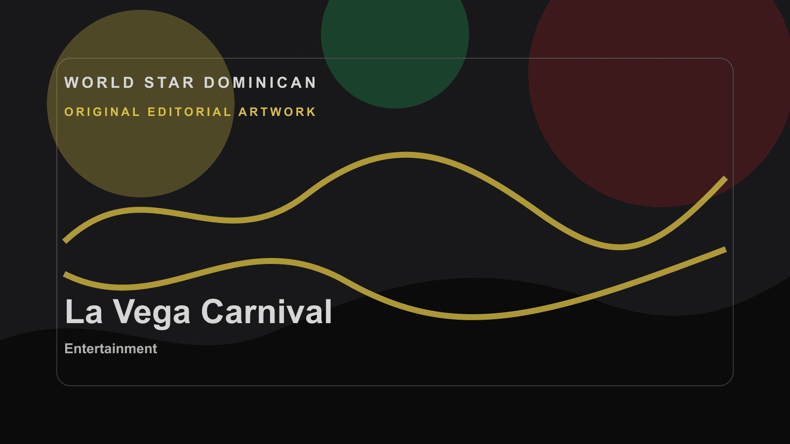 World Star Dominican editorial artwork for Carnaval Vegano